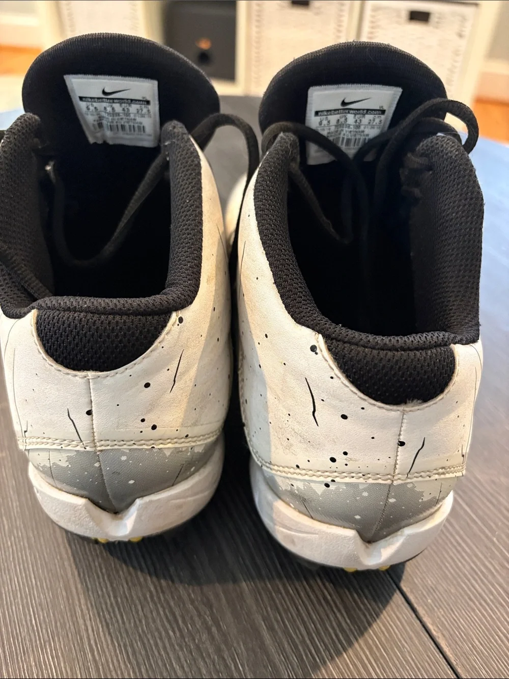 Nike Men’s White and Black Athletic football Cleats